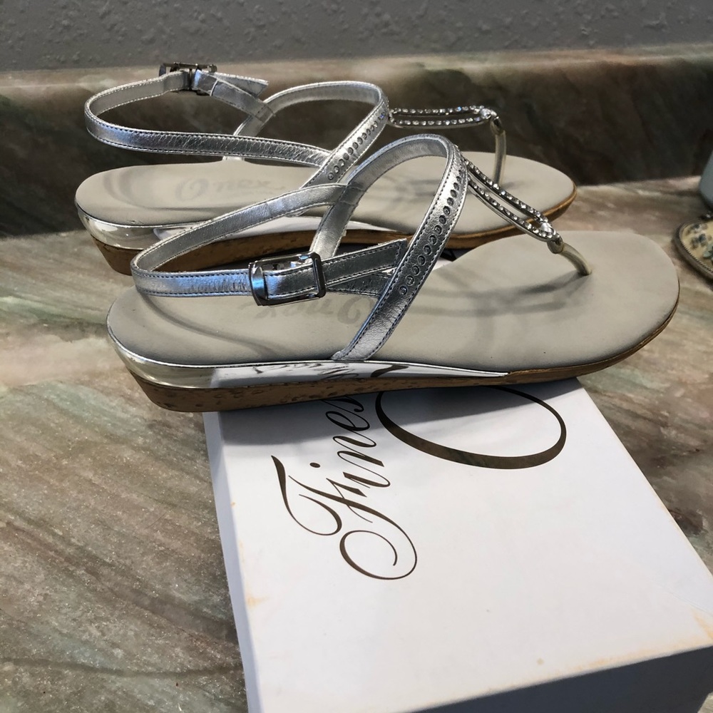 Cabo Silver Gemstone Sandals